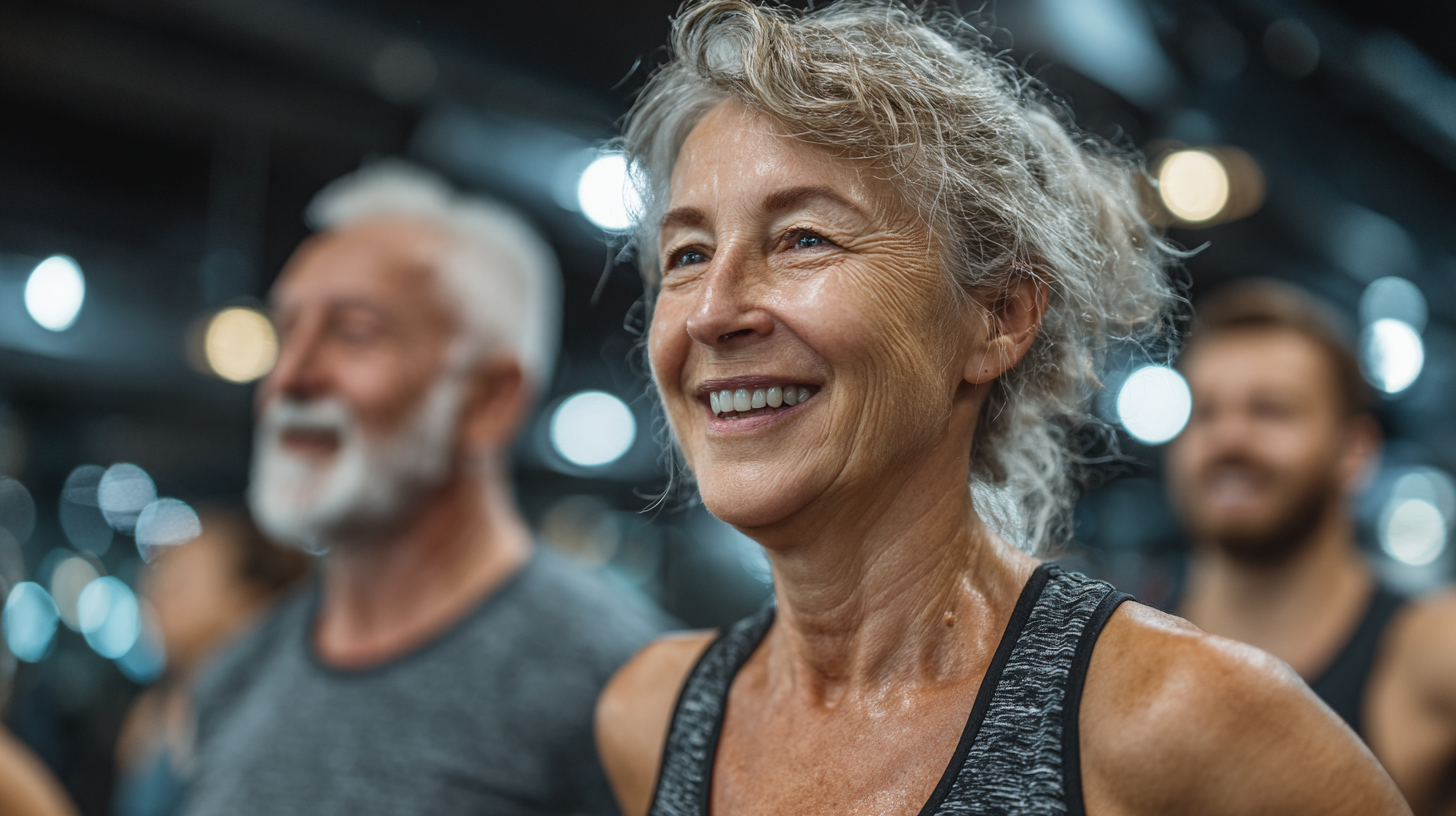 Baxtli mijozlar mashq qilmoqda